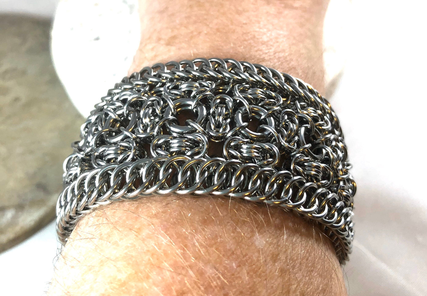 Stainless Steel Valentina chainmaille bracelet