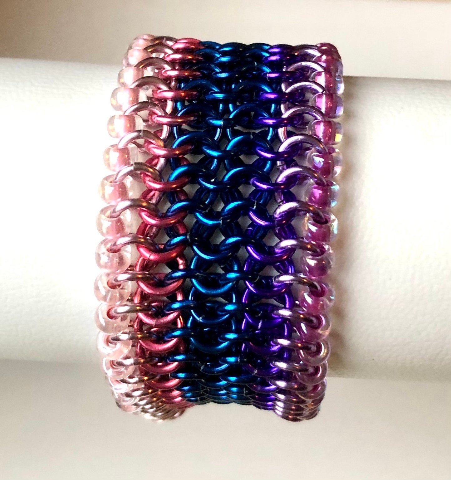 Chainmaille European 4 in 1 Beaded Bracelet