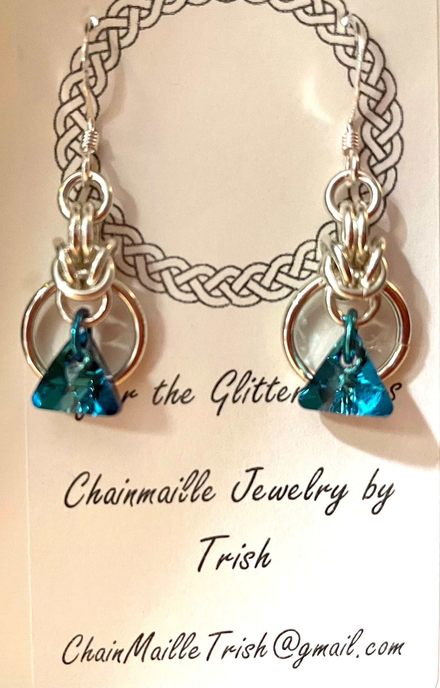 Sterling silver and Austrian crystal earrings