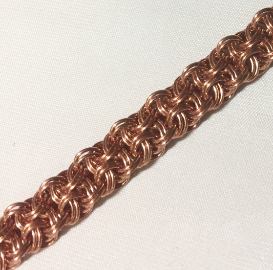 Chainmaille  copper Kinged Vipera Berus bracelet