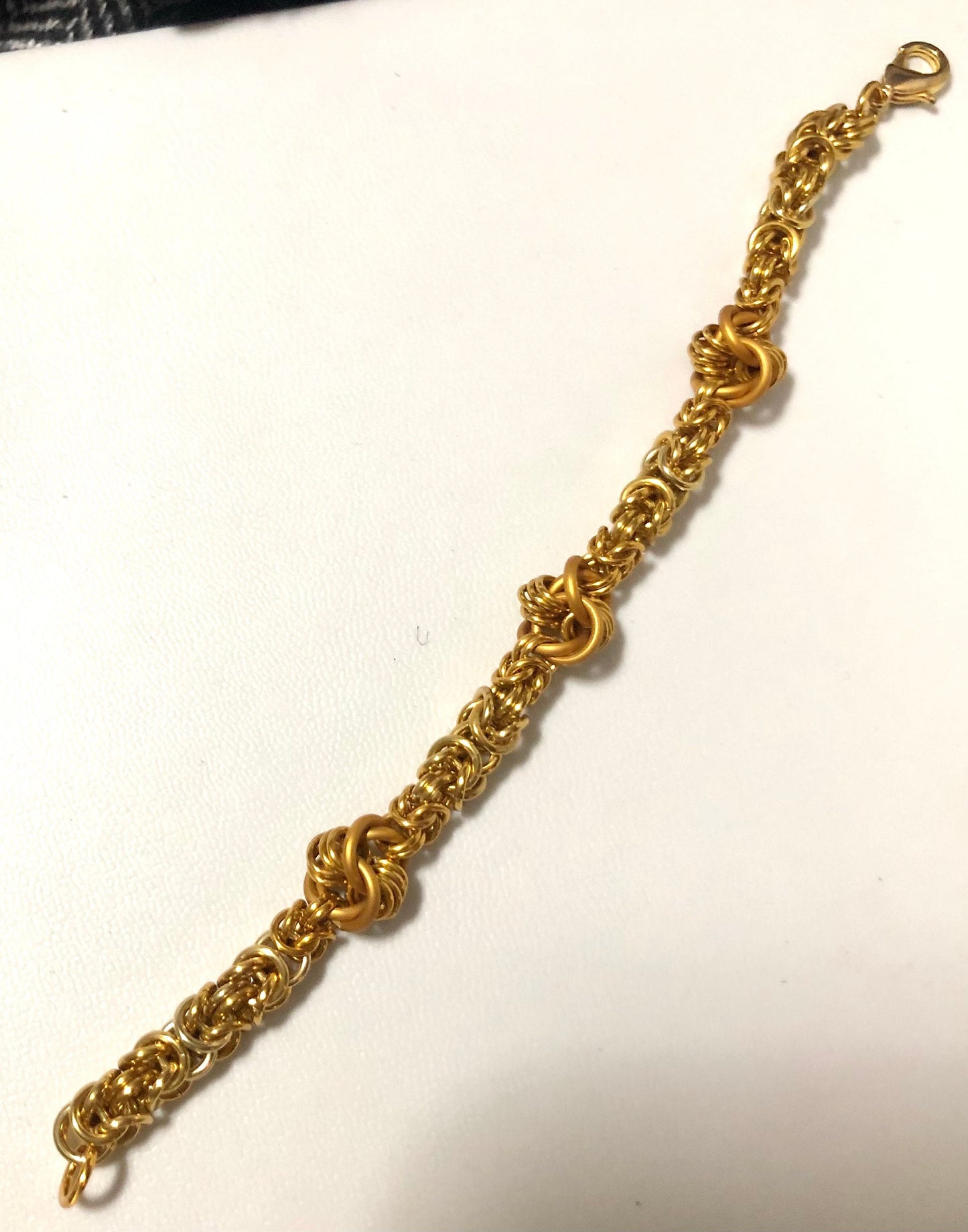 Chainmaille Byzantine “Love Knot” bracelet