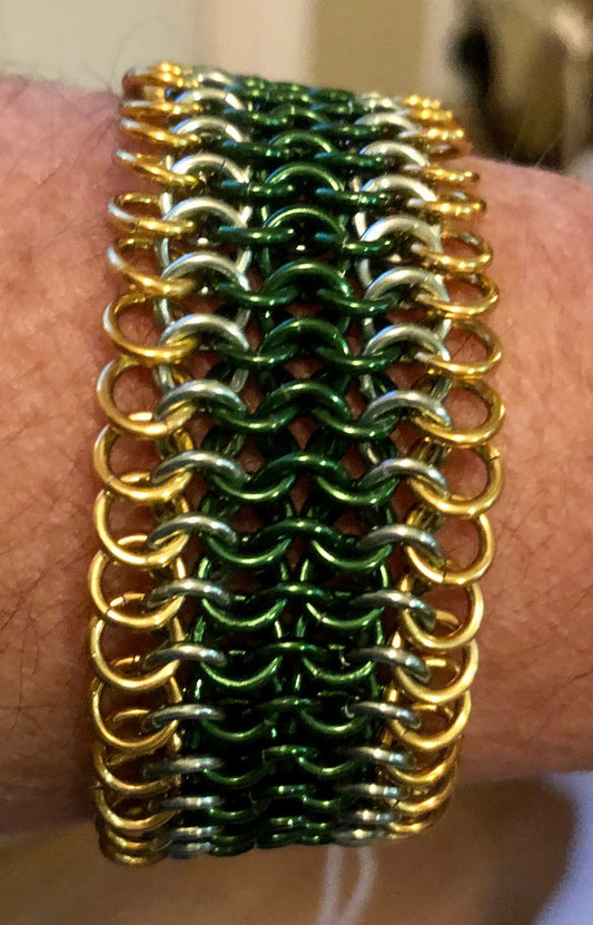 Chainmaille European 4 in 1 Beaded Bracelet